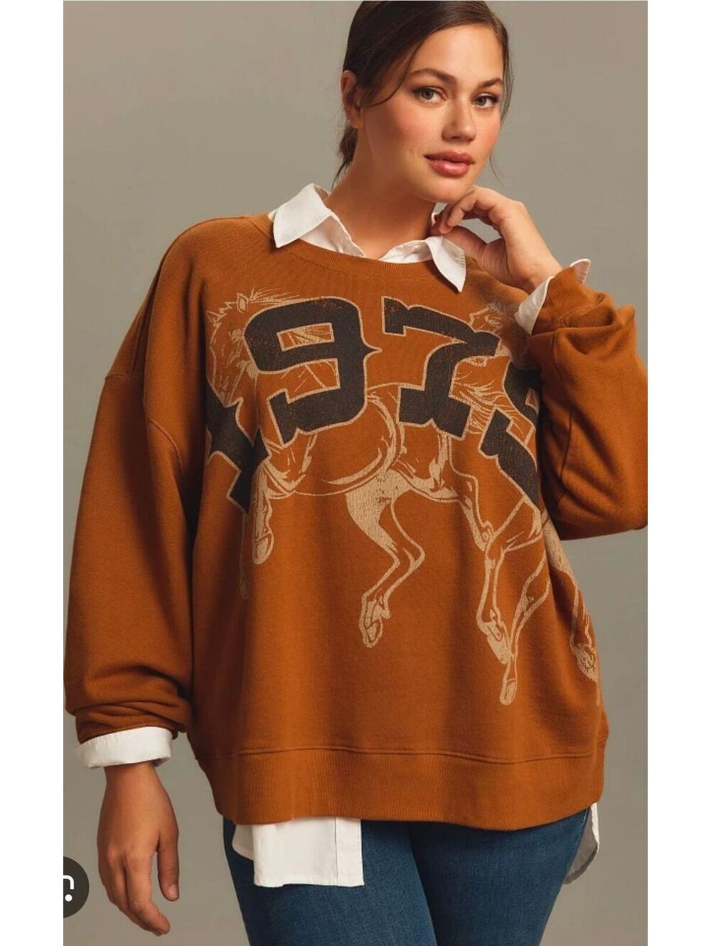 Sz.XS|Anthropologie Pilcro 1979 Horse Sweatshirt